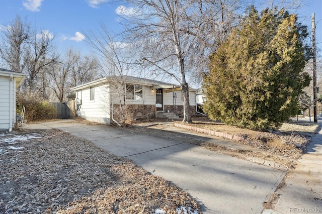 view of ranch-style home