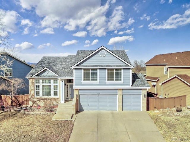 view of front of house featuring a garage