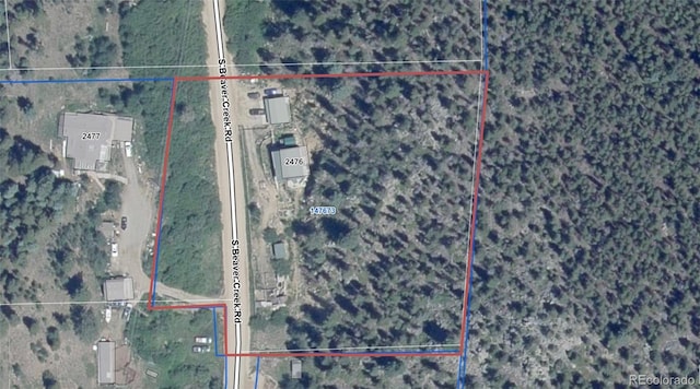 2476 S Beaver Creek Rd, Black Hawk, CO 80422 - map / location with property boundaries highlighted