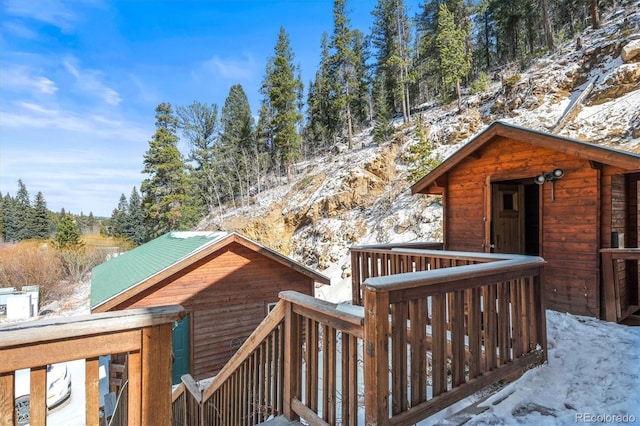 2476 S Beaver Creek Rd, Black Hawk, CO 80422 - view of snow covered deck