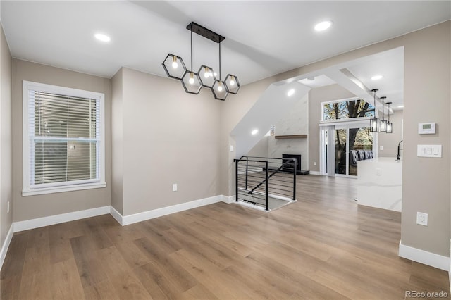 interior space featuring light hardwood / wood-style floors