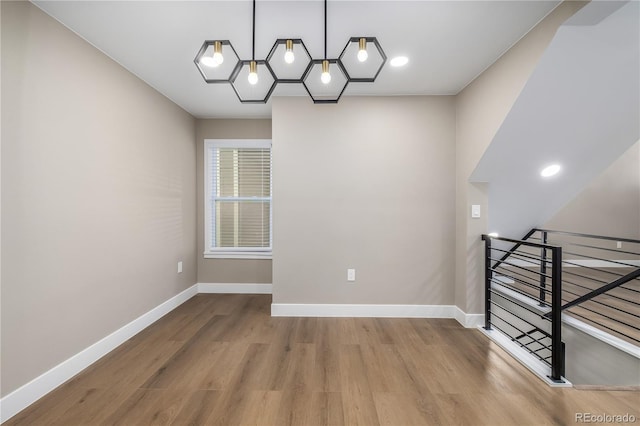 empty room featuring light hardwood / wood-style flooring