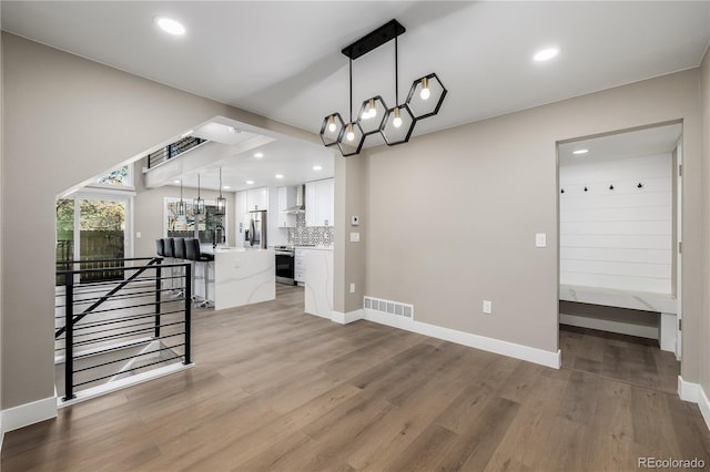 interior space featuring hardwood / wood-style flooring