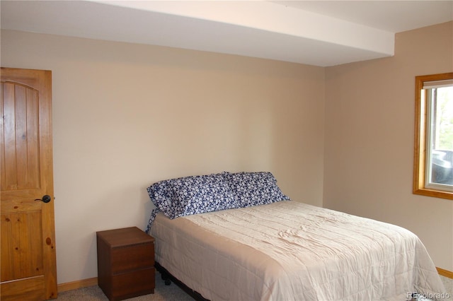 bedroom with carpet floors