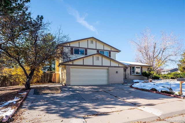 view of front facade featuring a garage