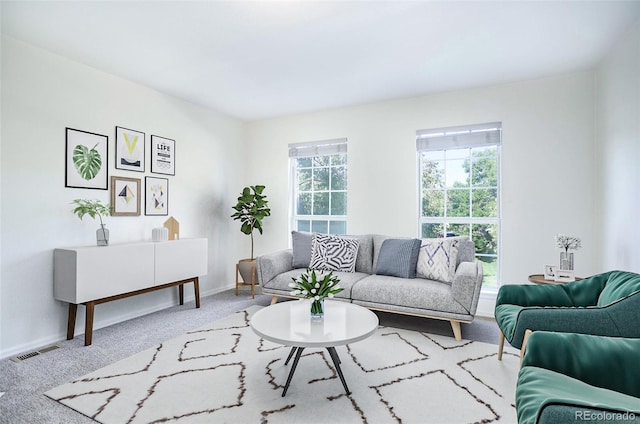 view of carpeted living room