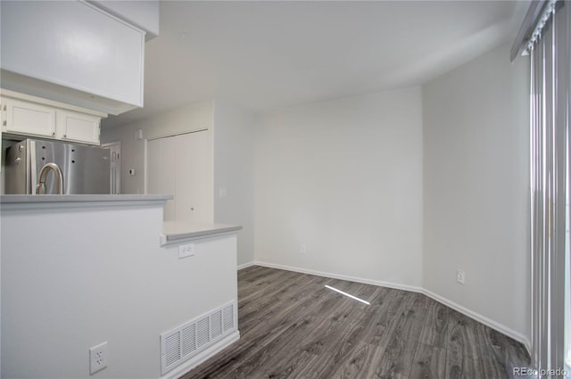 interior space featuring dark hardwood / wood-style flooring