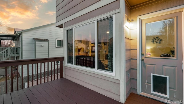 view of wooden deck