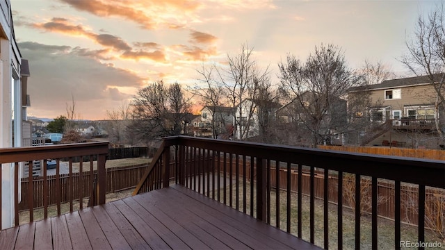 view of deck at dusk