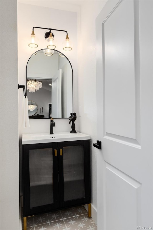 bathroom with vanity