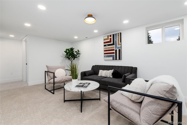 view of carpeted living room