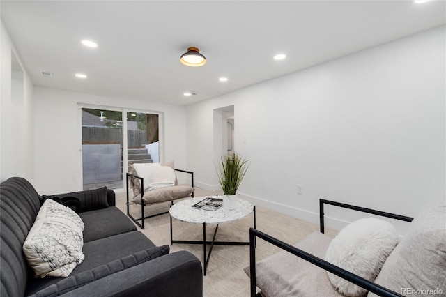 view of carpeted living room