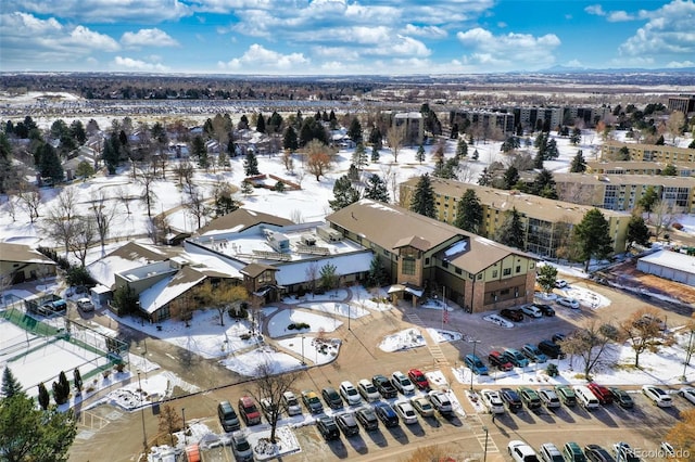 view of snowy aerial view