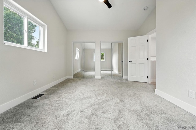 11635 W Security Ave, Lakewood, CO 80401 - unfurnished bedroom with multiple closets, carpet floors, and ceiling fan