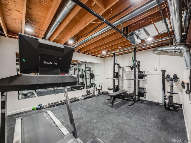 view of workout room