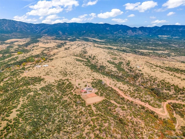 491 Newlin Ridge Rd, Florence, CO 81226 - aerial view of sparsely populated area featuring mountains and a desert landscape