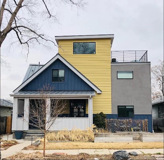 4428 Perry St, Denver, CO 80212 - back of property featuring board and batten siding and a balcony