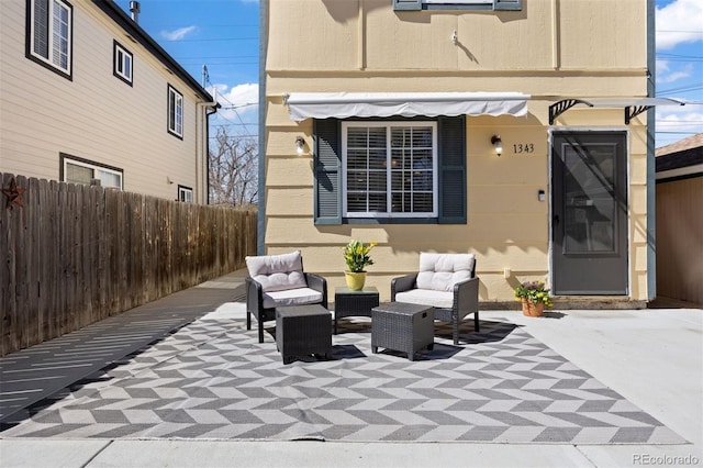 1343 Valentia St, Denver, CO 80220 - view of patio / terrace with an outdoor living space