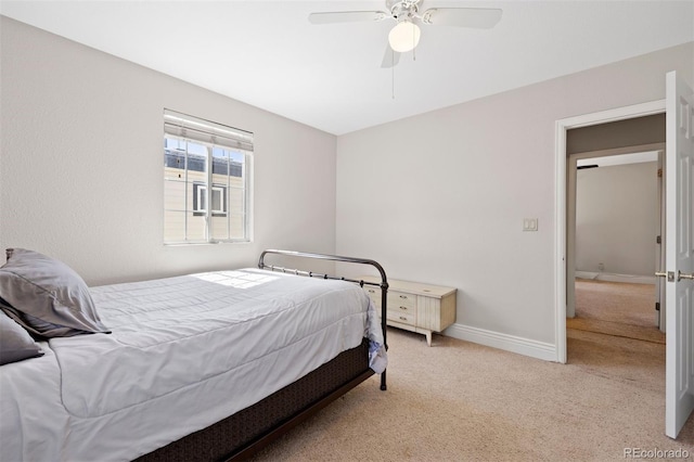 1343 Valentia St, Denver, CO 80220 - bedroom featuring light colored carpet, baseboards, and a ceiling fan