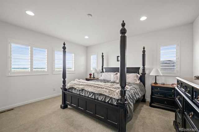 14102 Night Owl Ln, Parker, CO 80134 - bedroom featuring light colored carpet, baseboards, and recessed lighting