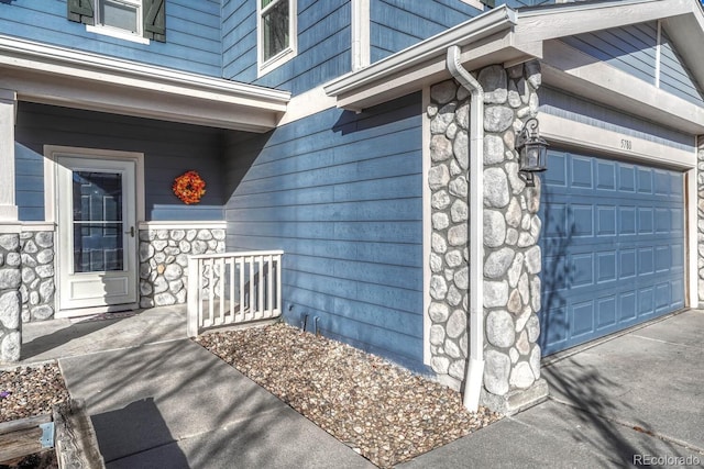 view of home's exterior featuring a garage