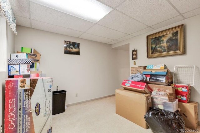 17634 E Eldorado Pl, Aurora, CO 80013 - office area with a drop ceiling and carpet flooring