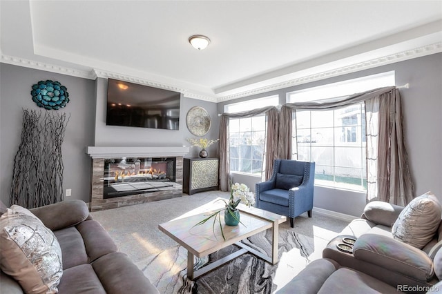 view of carpeted living room