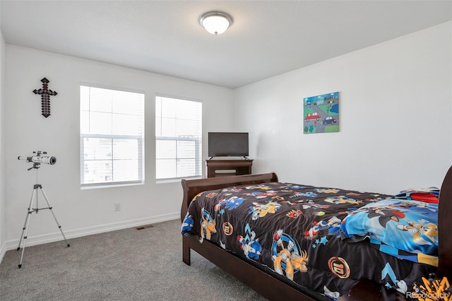 bedroom featuring carpet flooring