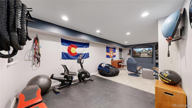 view of workout room