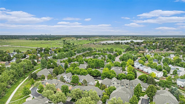 11862 W Stanford Pl, Morrison, CO 80465 - aerial view of residential area featuring a large body of water