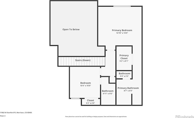 11862 W Stanford Pl, Morrison, CO 80465 - property floor plan