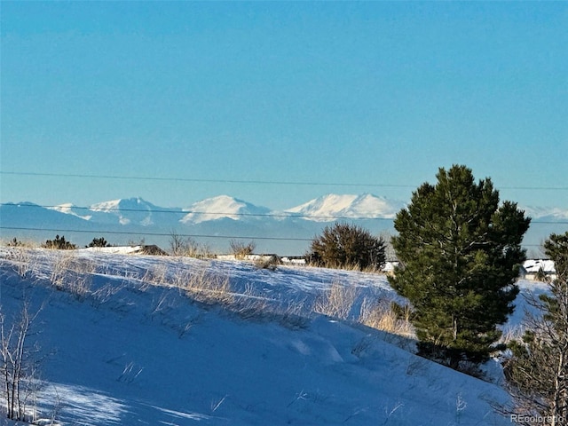 exterior space with a mountain view