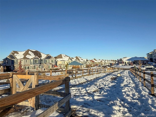 view of snowy yard