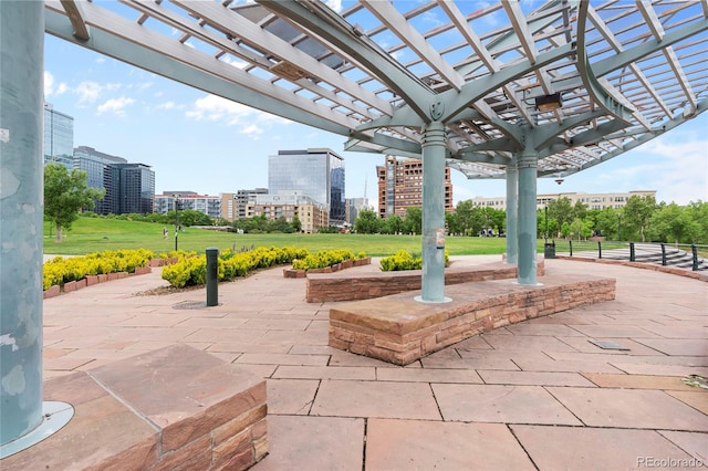 2100 16th St Unit 600, Denver, CO 80202 - view of patio with a view of city and a pergola