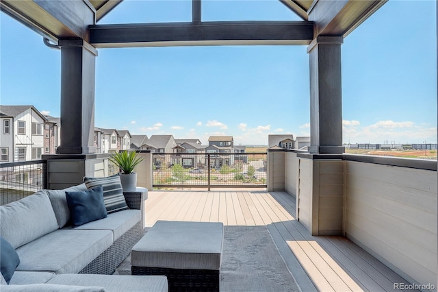 16550 Umatilla Pl, Broomfield, CO 80023 - deck featuring a residential view and outdoor lounge area