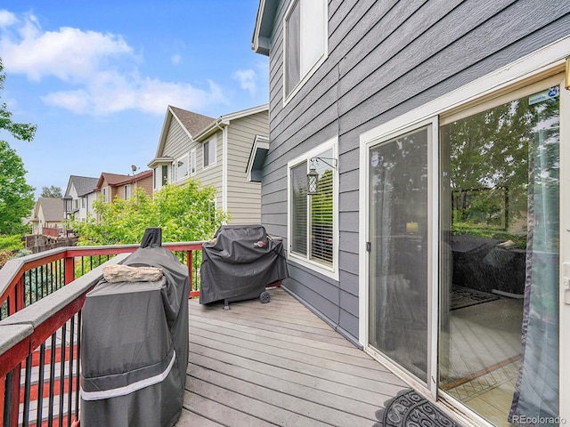 8838 S Dudley St, Littleton, CO 80128 - deck featuring a grill and a residential view