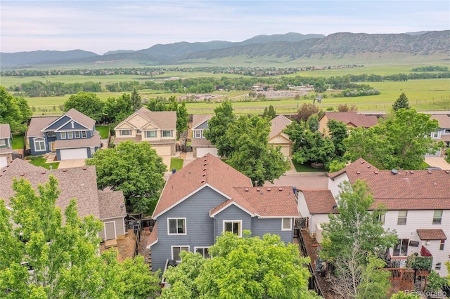 8838 S Dudley St, Littleton, CO 80128 - aerial view of property and surrounding area featuring mountains