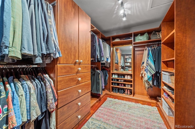 12653 Rancho Ct, Conifer, CO 80433 - walk in closet with light wood-type flooring