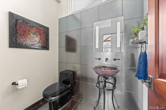 12653 Rancho Ct, Conifer, CO 80433 - bathroom with toilet and tile patterned flooring