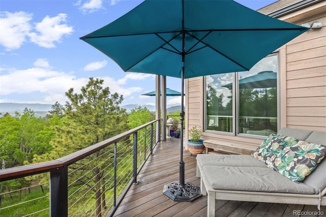 12653 Rancho Ct, Conifer, CO 80433 - view of wooden deck