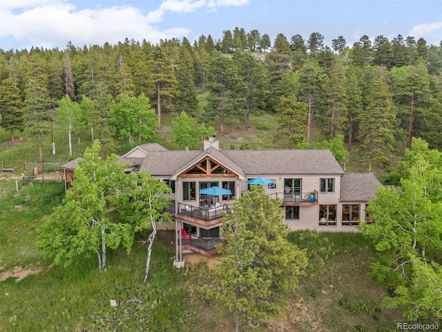 12653 Rancho Ct, Conifer, CO 80433 - view from above of property featuring a forest