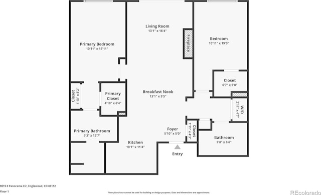 9019 E Panorama Cir Unit D207, Englewood, CO 80112 - home floor plan
