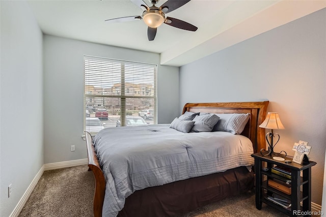 9019 E Panorama Cir Unit D207, Englewood, CO 80112 - carpeted bedroom with baseboards and a ceiling fan