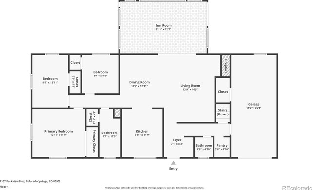1107 Parkview Blvd, Colorado Springs, CO 80905