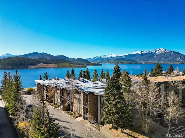 property view of water featuring a mountain view