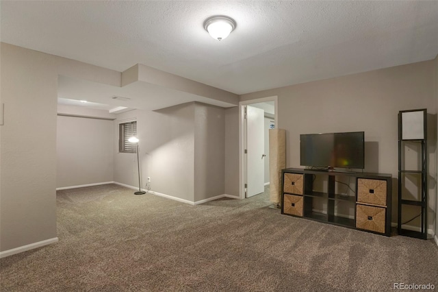 11894 Elk Head Range Rd, Littleton, CO 80127 - finished below grade area featuring carpet floors and a textured ceiling