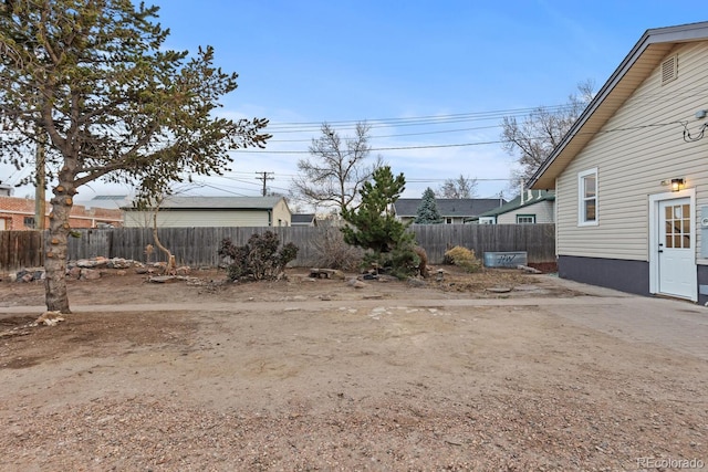 view of yard with fence private yard