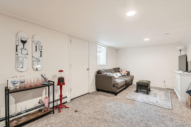 view of carpeted living room