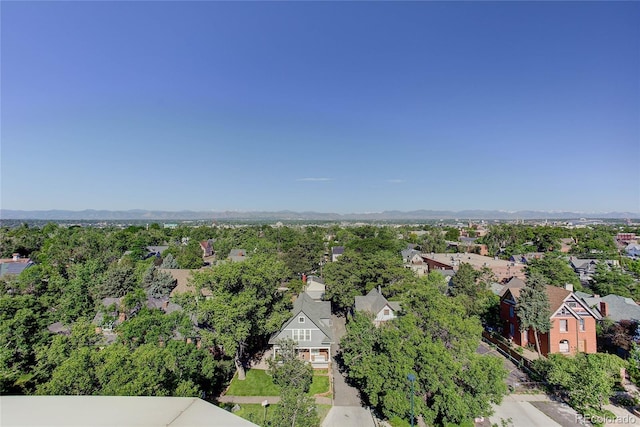 bird's eye view with a mountain view and a residential view