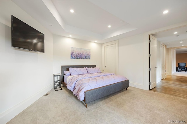 67 Indigo Way, Castle Rock, CO 80108 - carpeted bedroom with recessed lighting, baseboards, and a raised ceiling